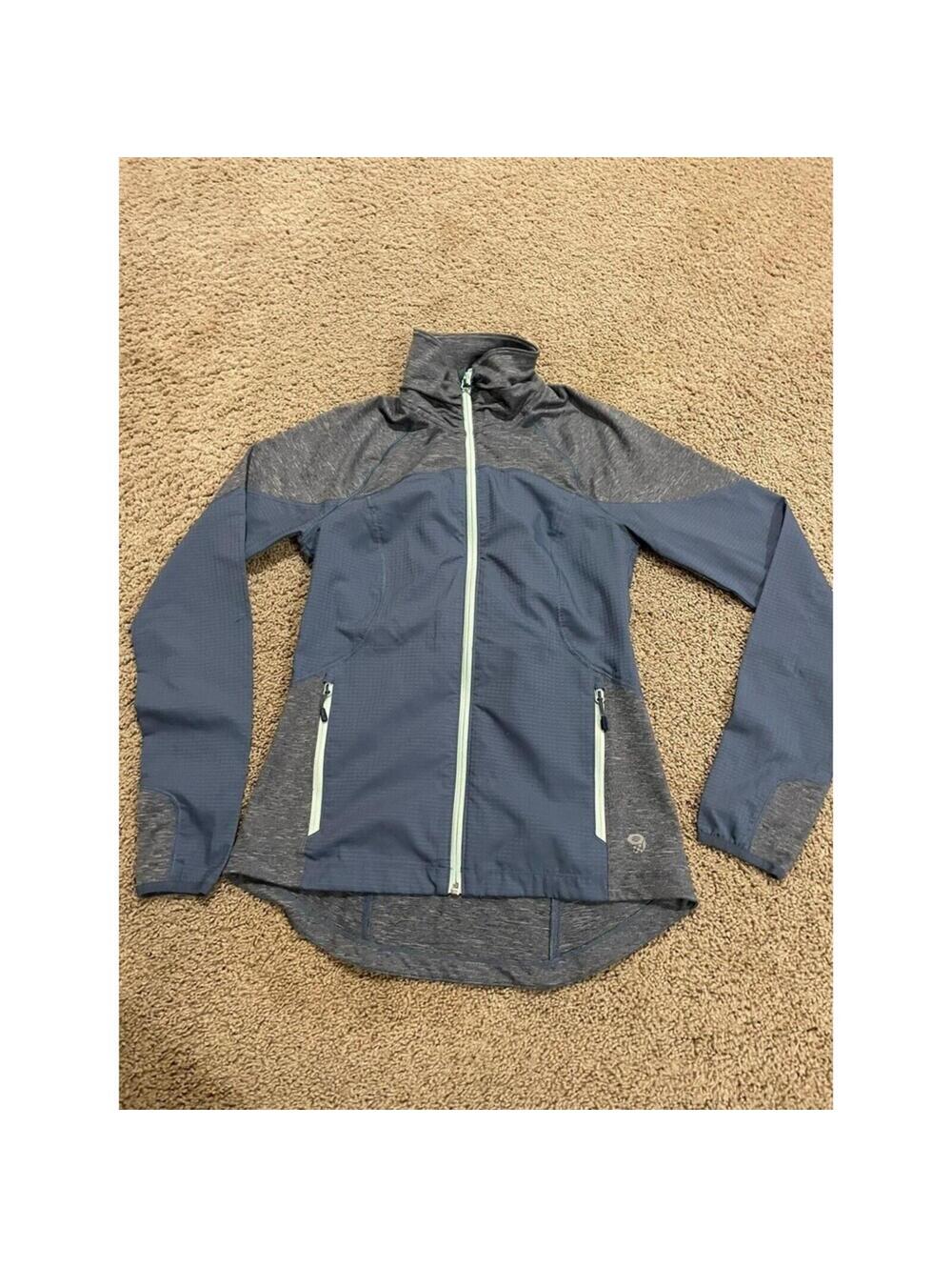 Women’s Mountain Hardware Windbreaker Full Zip Light Jacket Blue/ Grey S Small